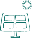 solar array icon for loan rates at Evergreen Credit Union in Neenah
