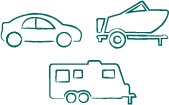 vehicle icons for loans rates from Evergreen Credit Union